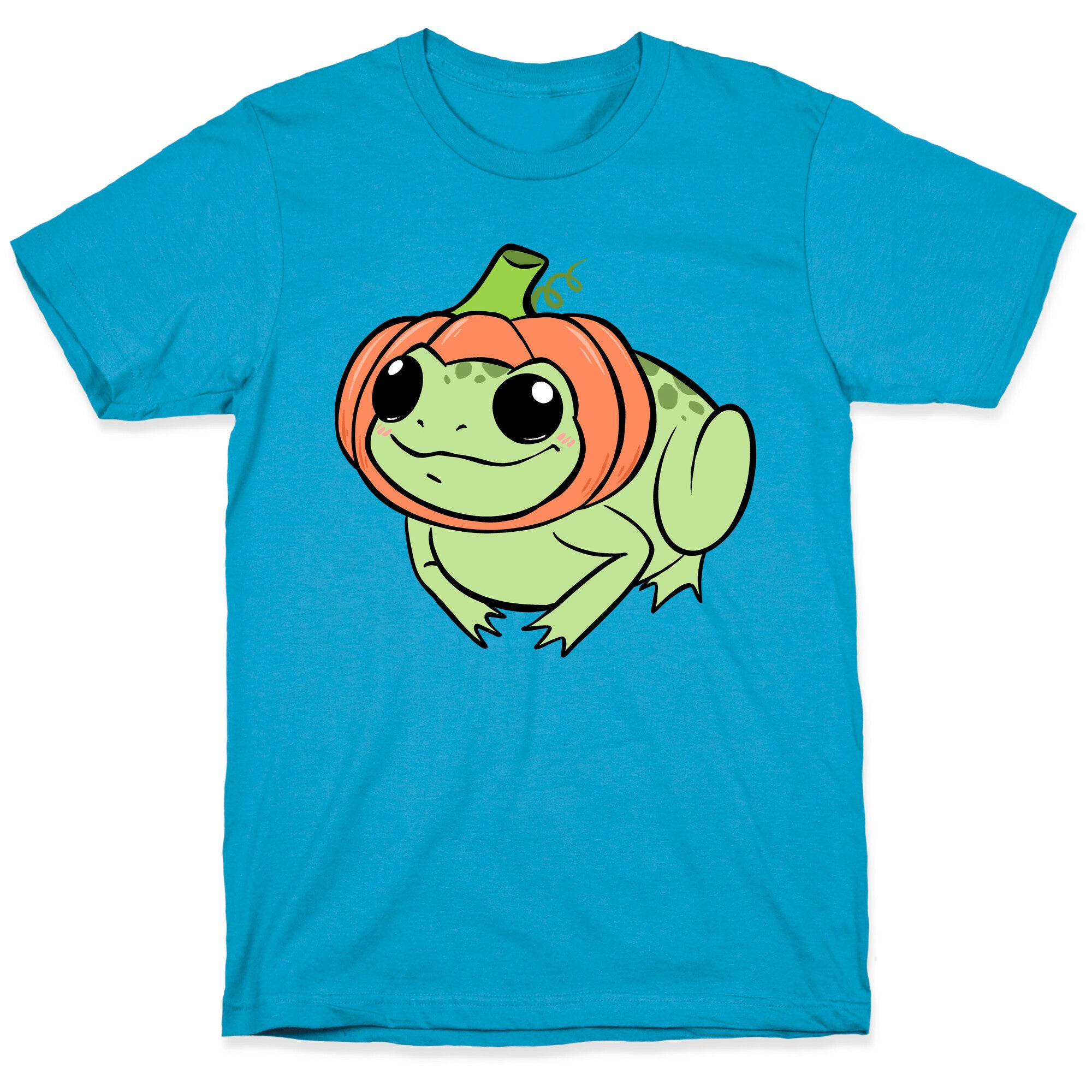 Frog In A Pumpkin Hat Unisex Triblend Tee